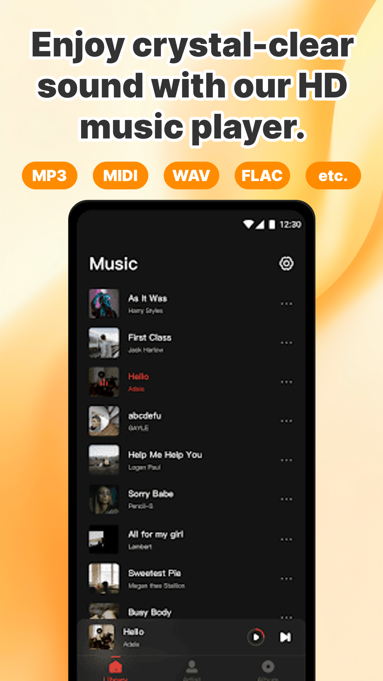 Auralis Music high-definition audio screen